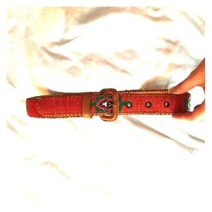 Mexican Leather and embroidered belt